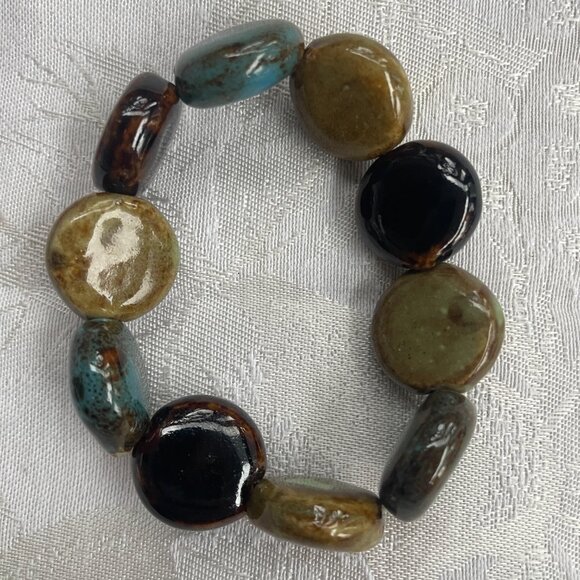 Jasper nugget stretch bracelet. 40g - Picture 3 of 3